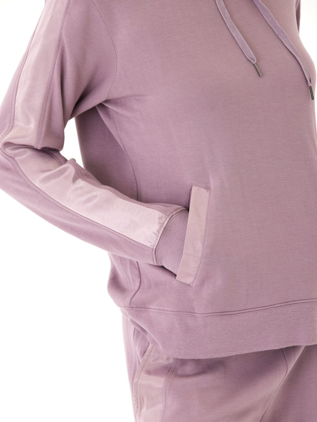 Romi Feather Fleece Trim Detail Hoodie