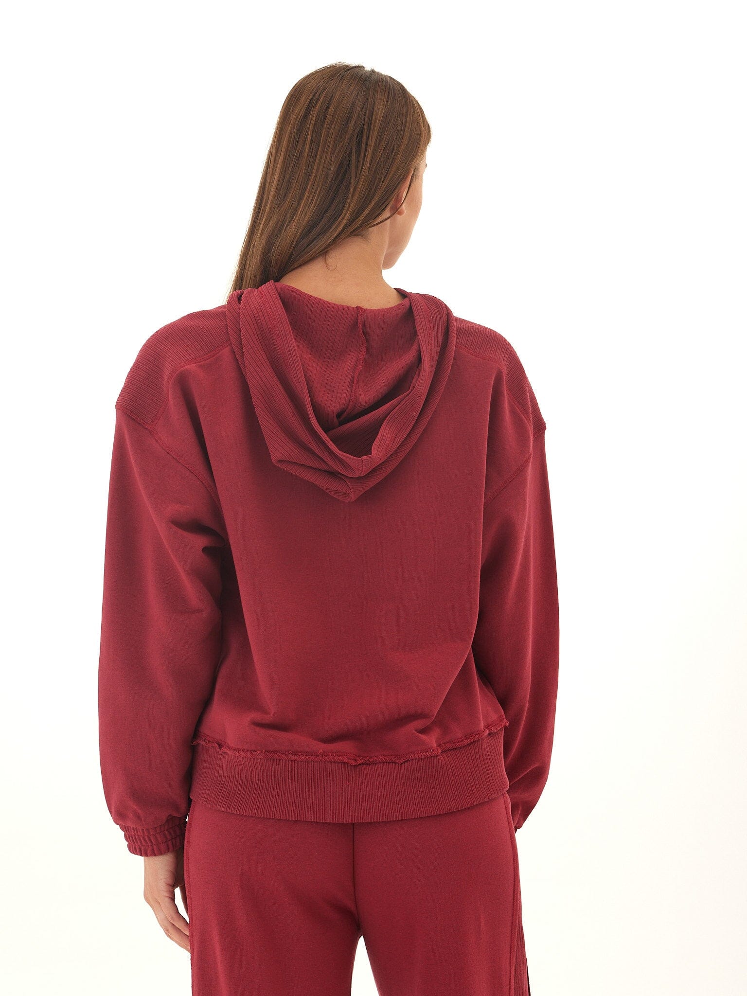 Starla French Terry Rib Mix Zip Hoodie