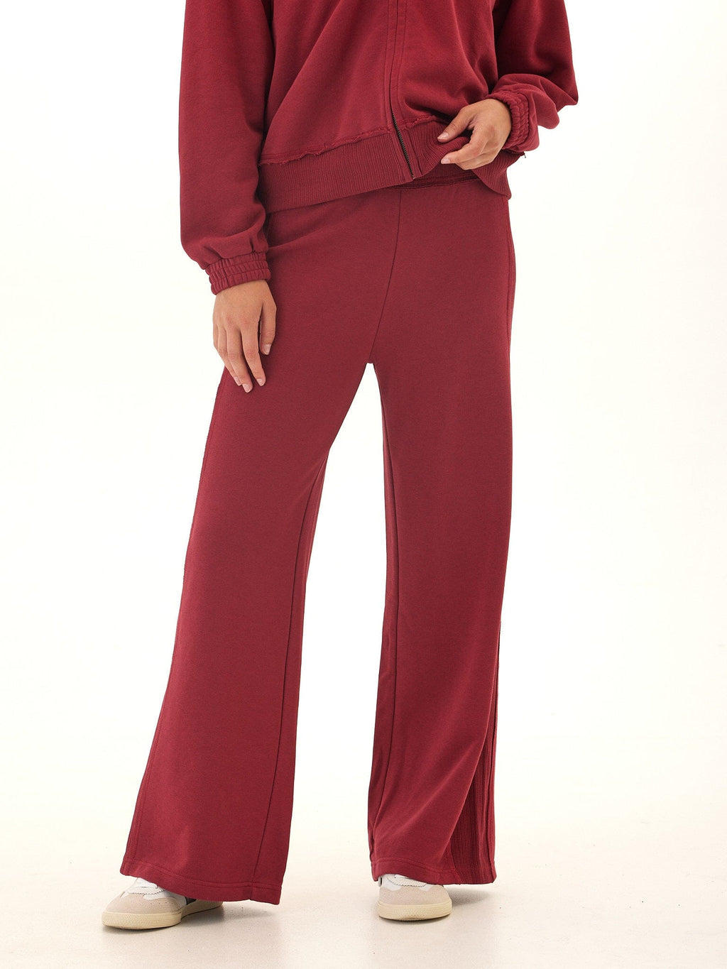 Elexis French Terry Rib Mix Wide Leg Pant
