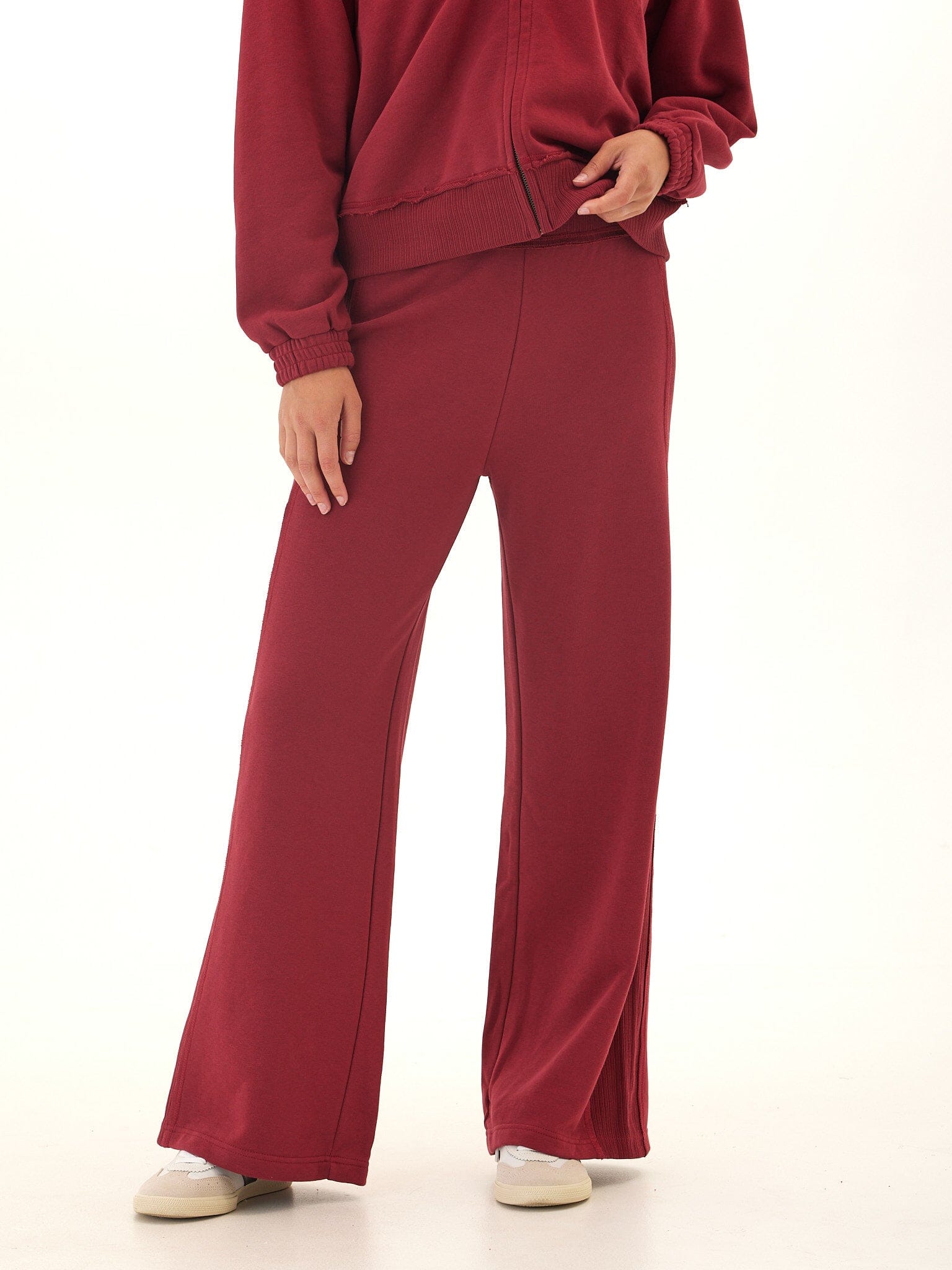 Elexis French Terry Rib Mix Wide Leg Pant