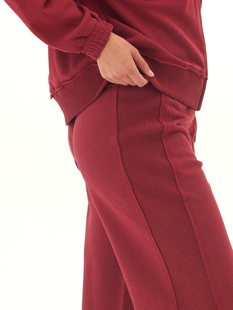 Elexis French Terry Rib Mix Wide Leg Pant