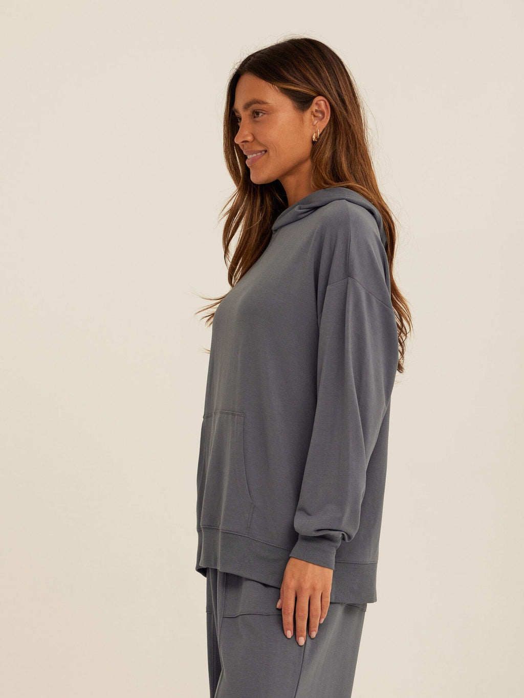 Sylvie Modal Terry Oversized Pullover Hoodie