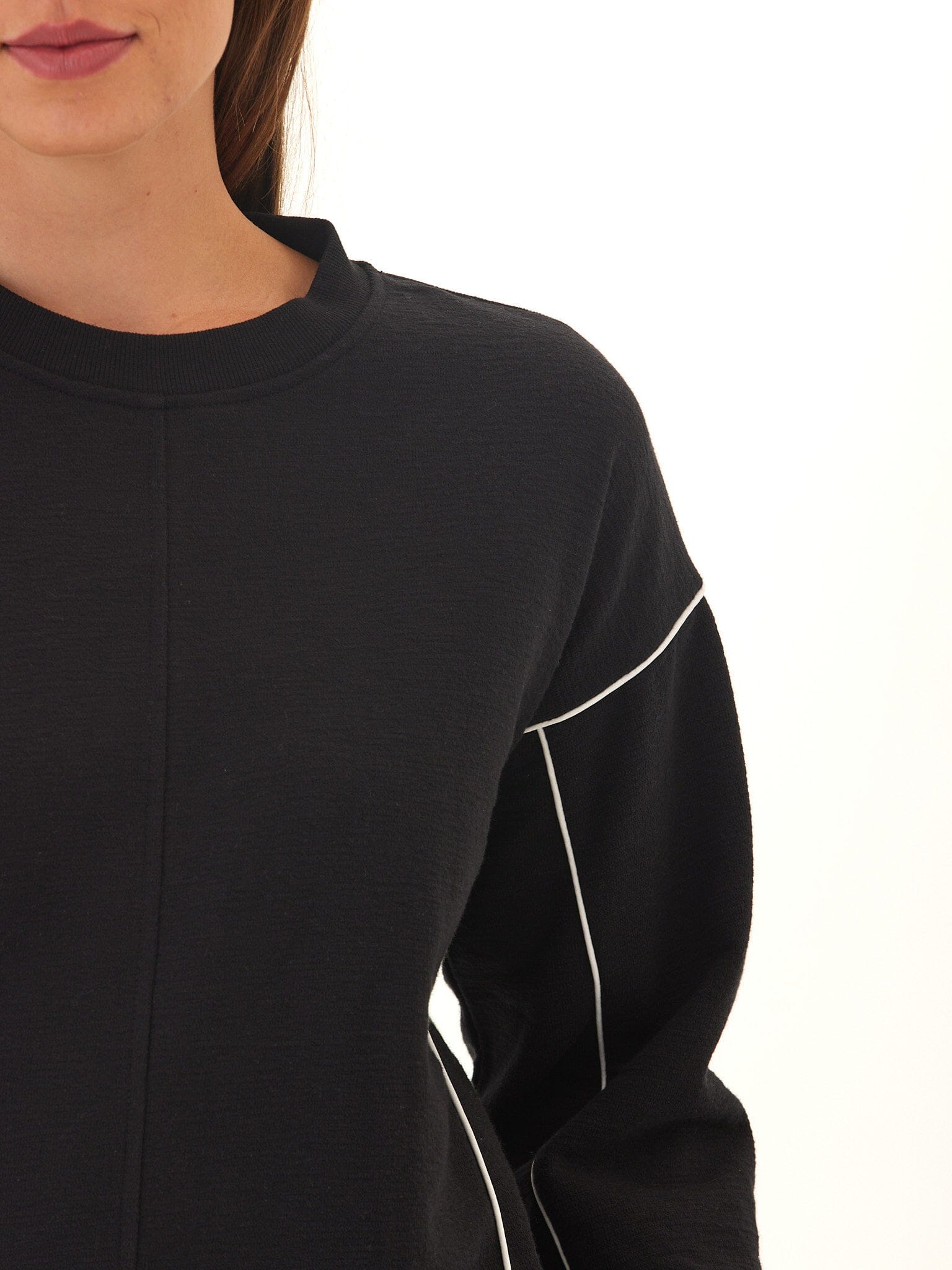 Kiesha Slub Terry Piping Detail Pullover