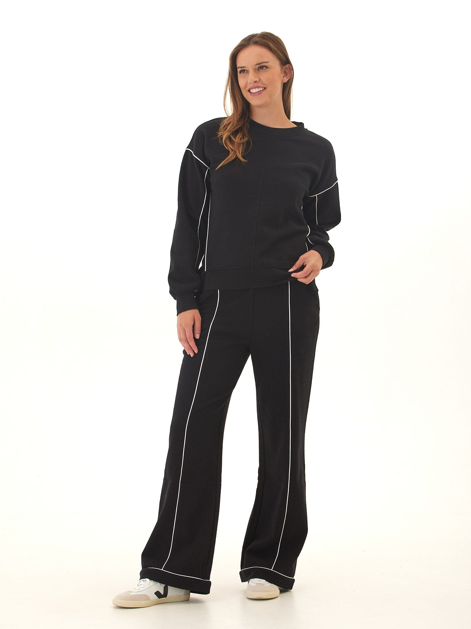 Kiesha Slub Terry Piping Detail Pullover