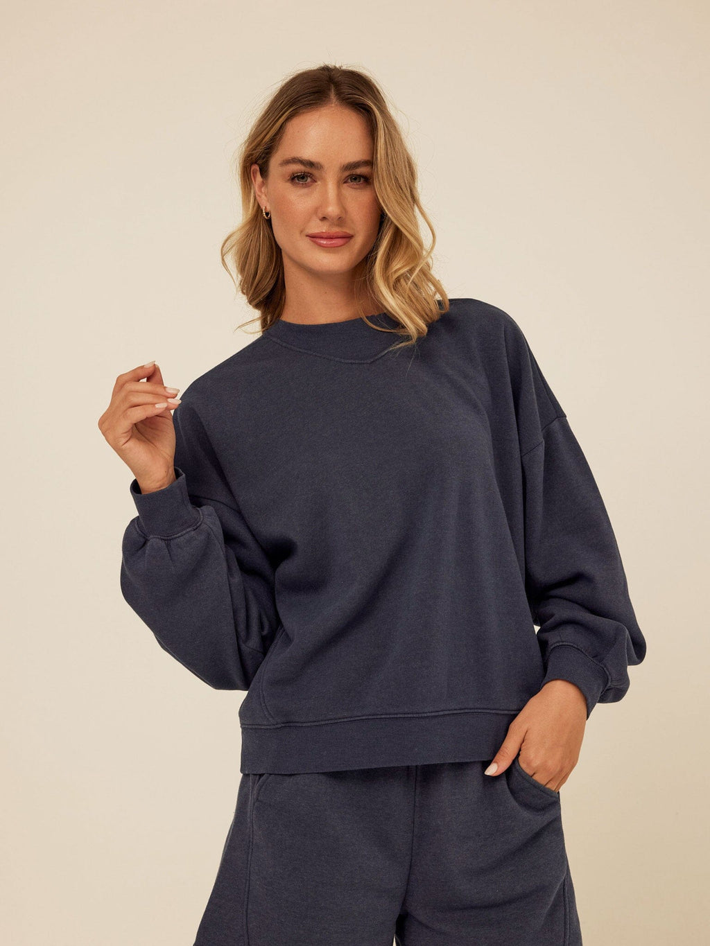 Kaitlyn Mineral Wash Fleece Sweatshirt