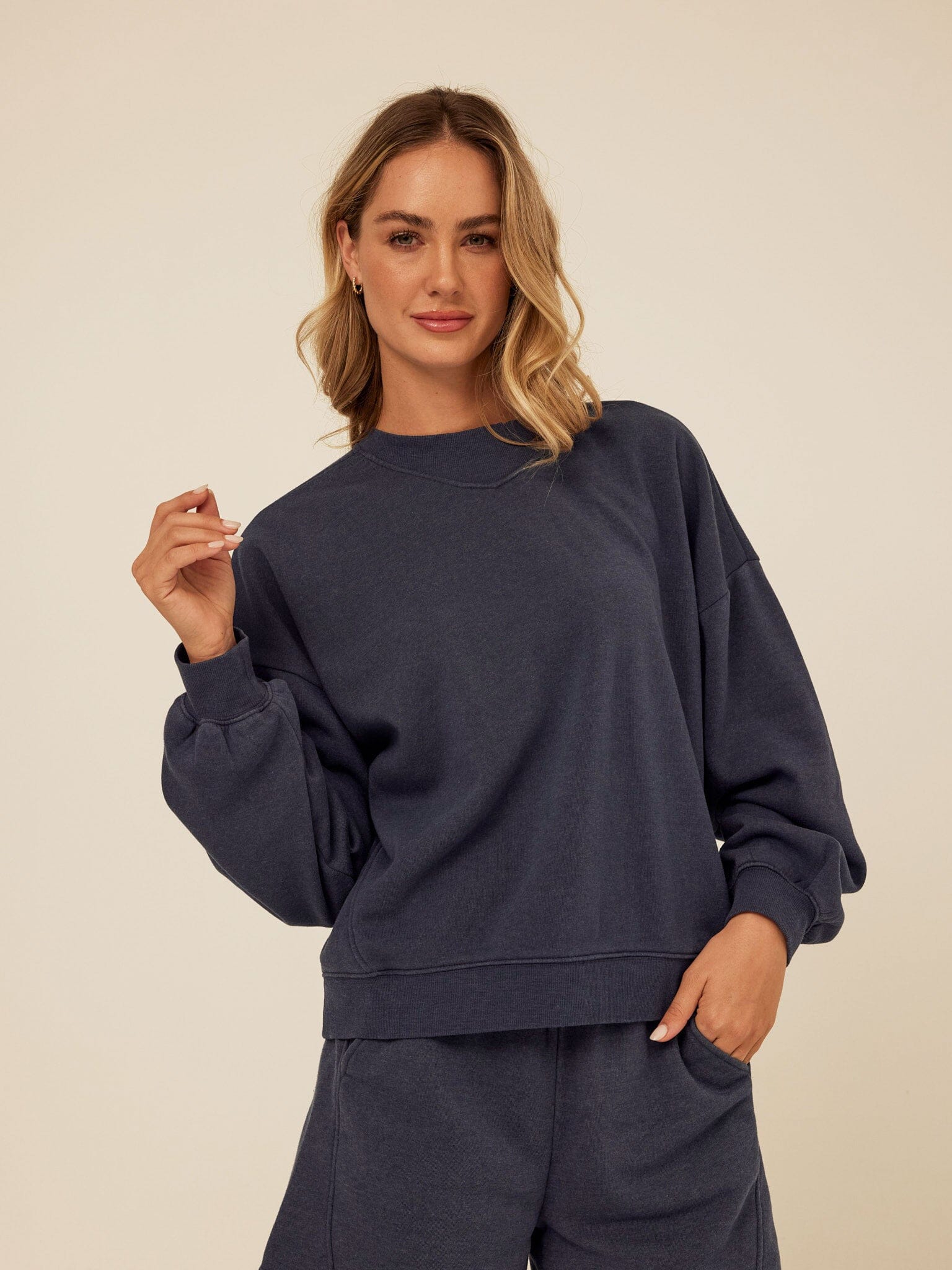Kaitlyn Mineral Wash Fleece Sweatshirt