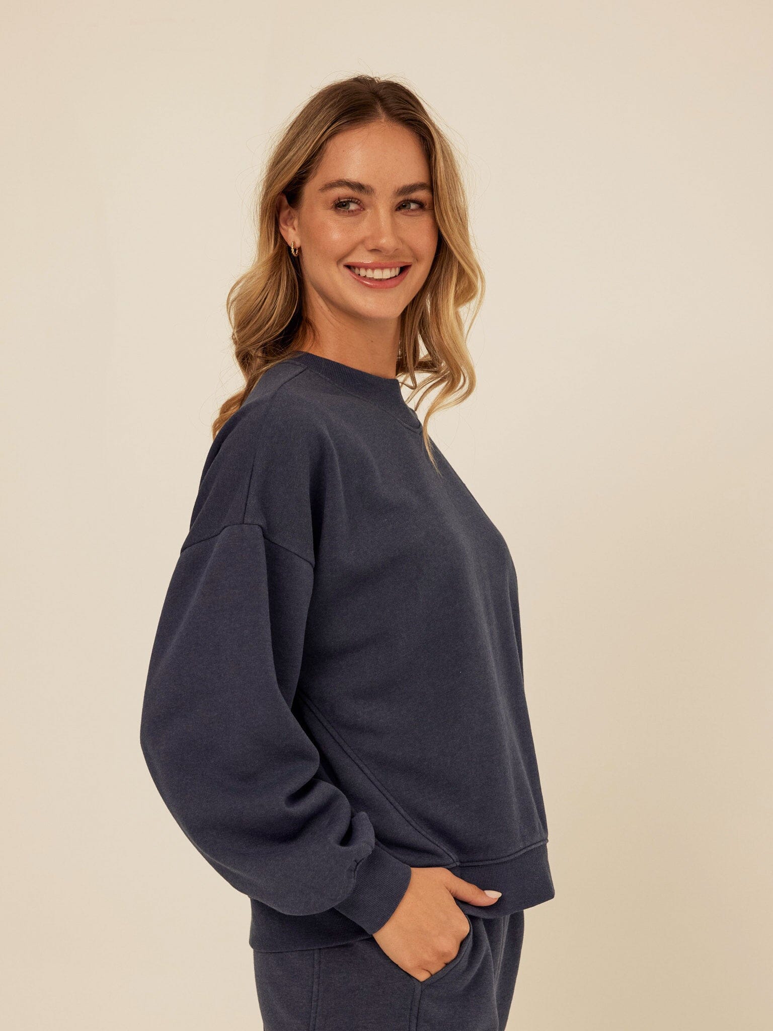 Kaitlyn Mineral Wash Fleece Sweatshirt