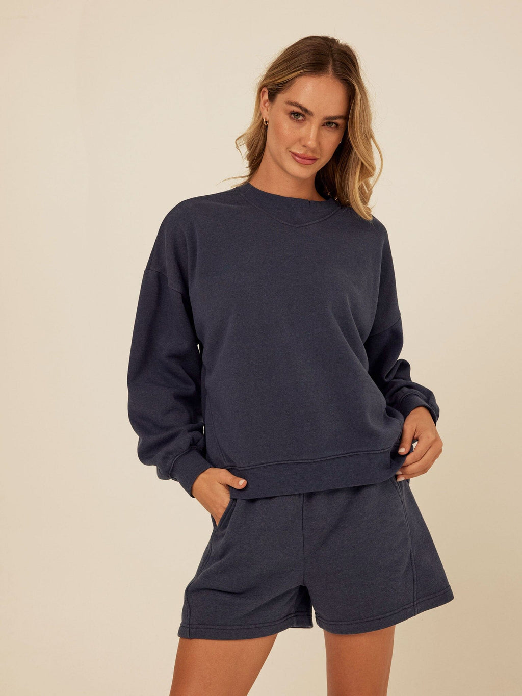 Kaitlyn Mineral Wash Fleece Sweatshirt