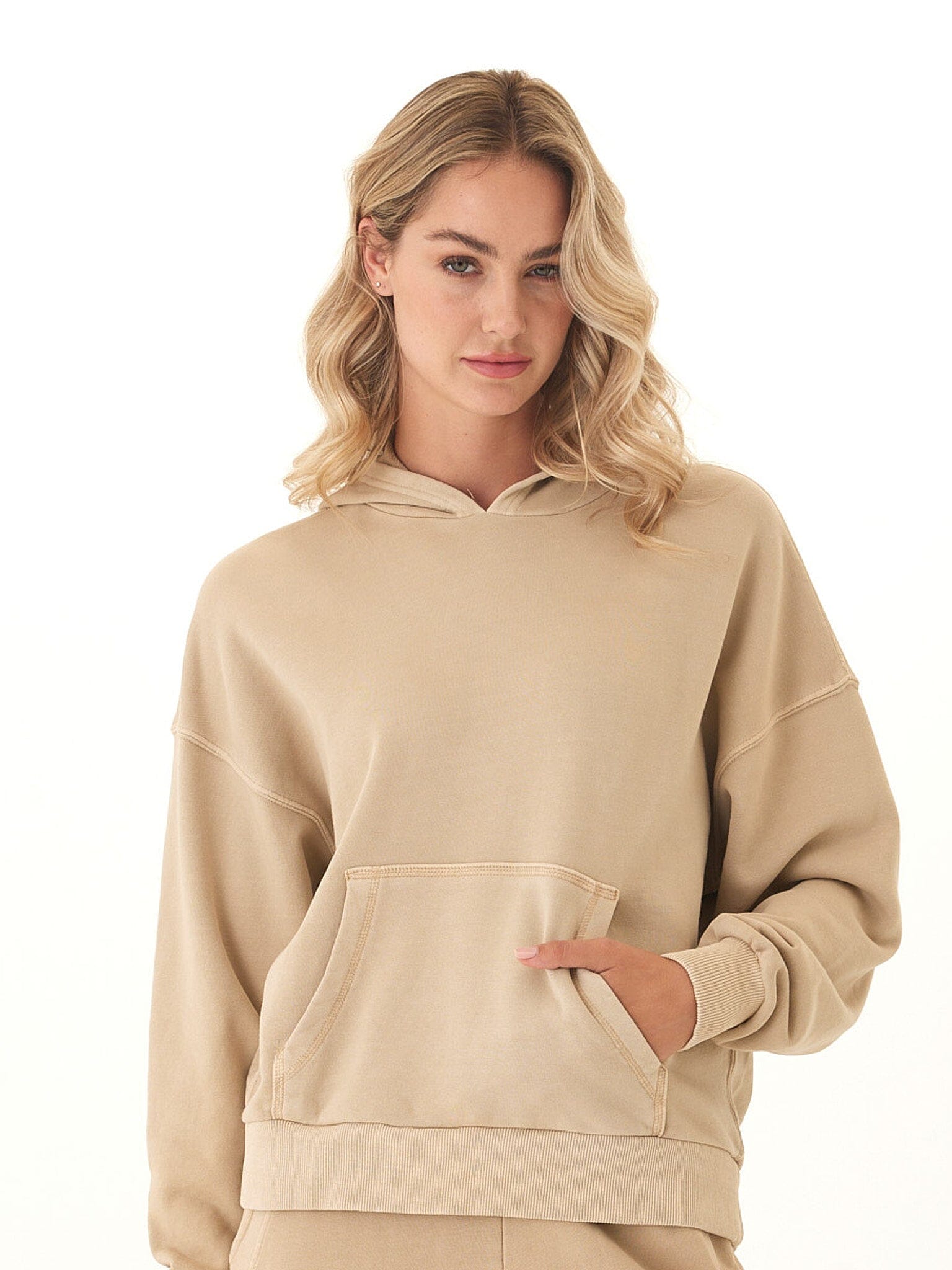 Tanya Mineral Wash Cotton Terry Pullover Hoodie