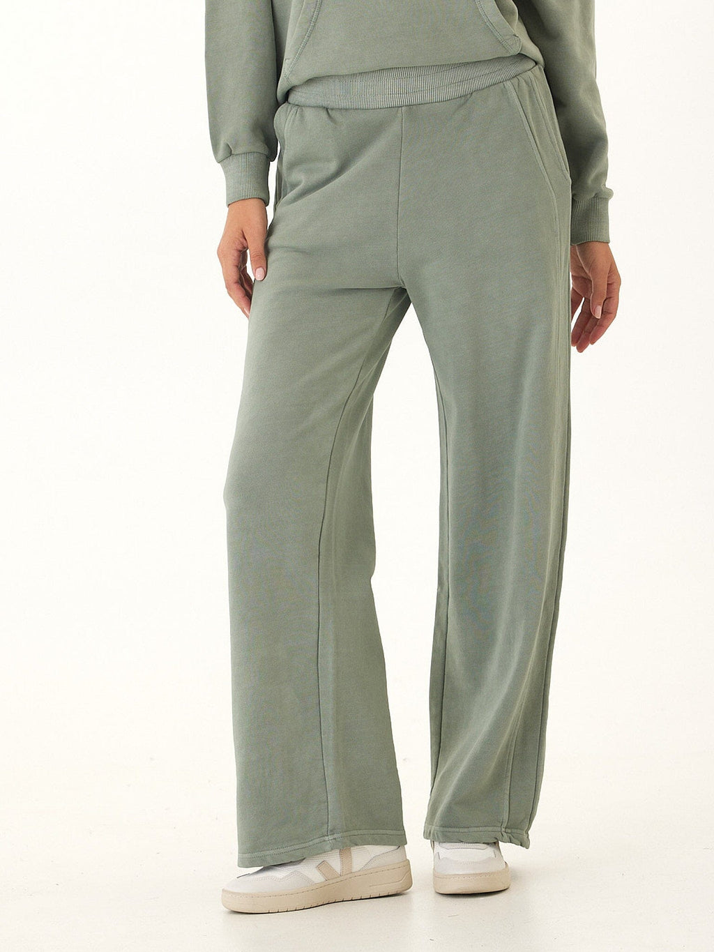 Esmeralda Mineral Wash Cotton Terry Wide Leg Pant