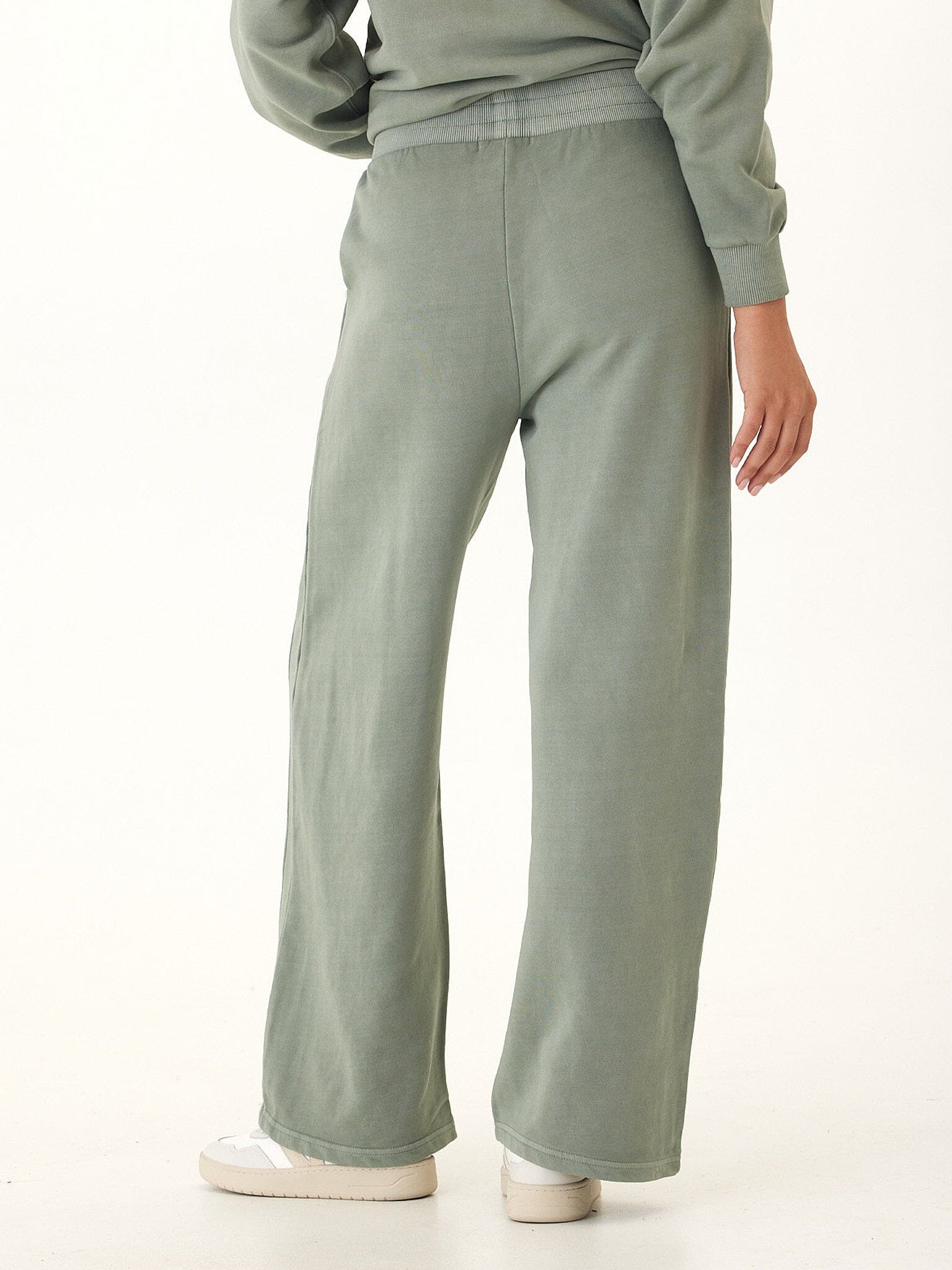 Esmeralda Mineral Wash Cotton Terry Wide Leg Pant
