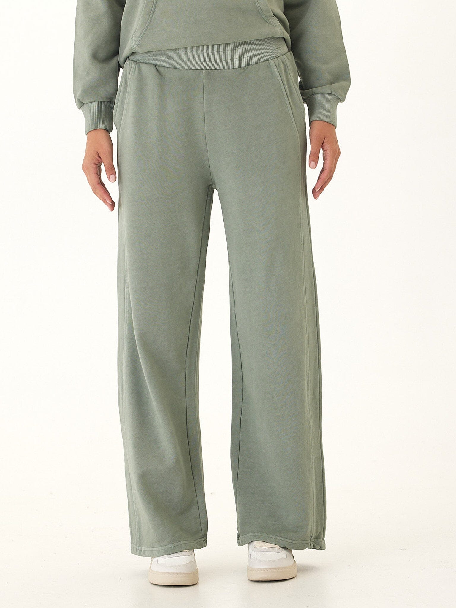Esmeralda Mineral Wash Cotton Terry Wide Leg Pant