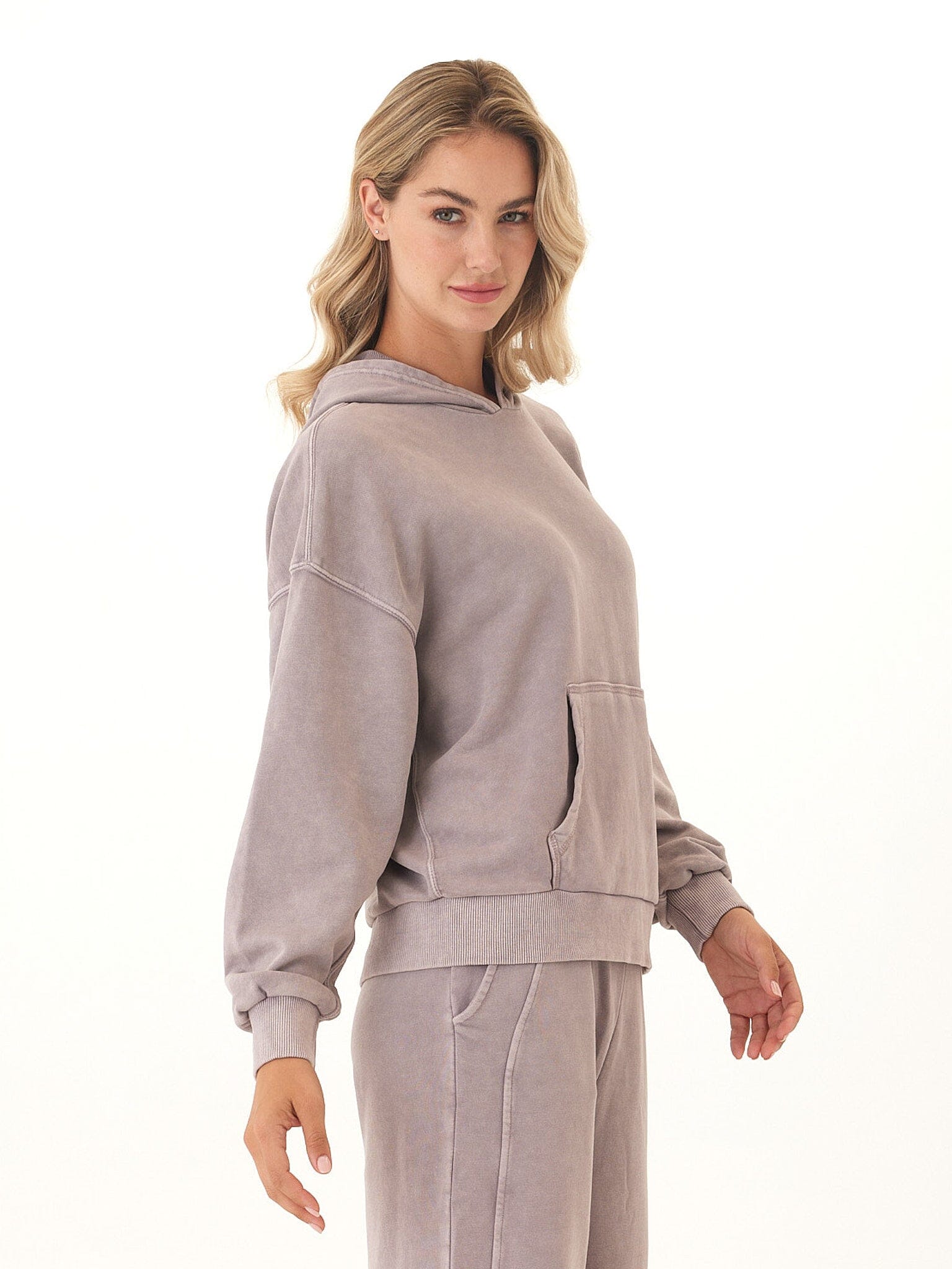 Tanya Mineral Wash Cotton Terry Pullover Hoodie