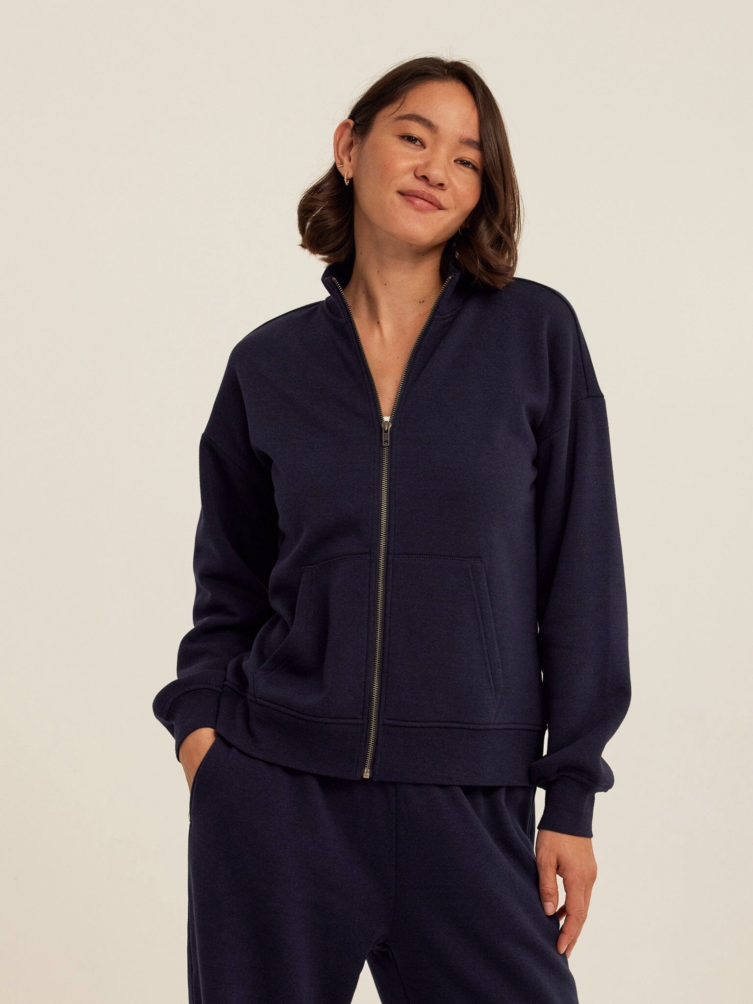 Delacey Triblend Fleece Zip Jacket