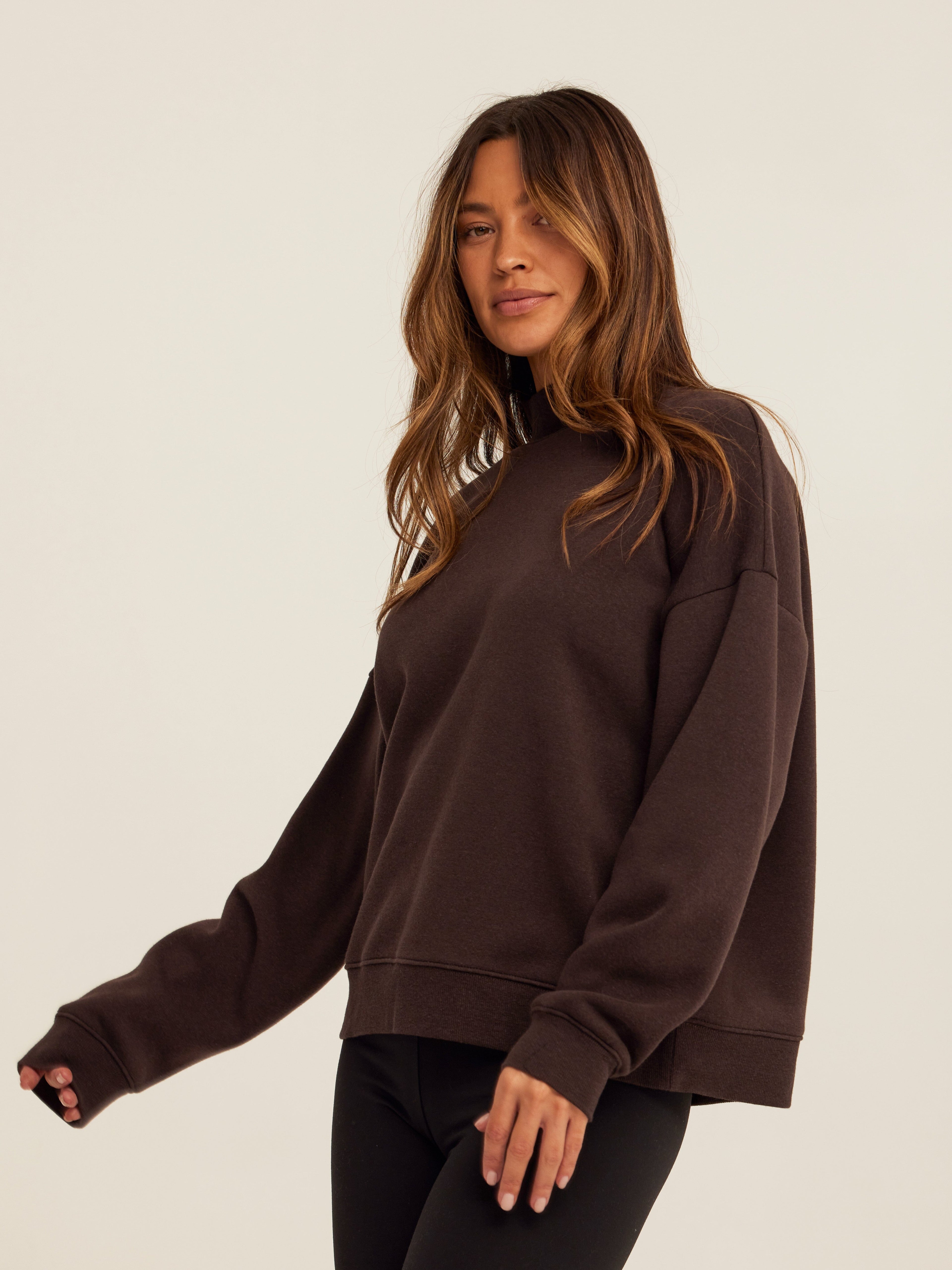 Karlie Triblend Fleece Mock Neck Pullover