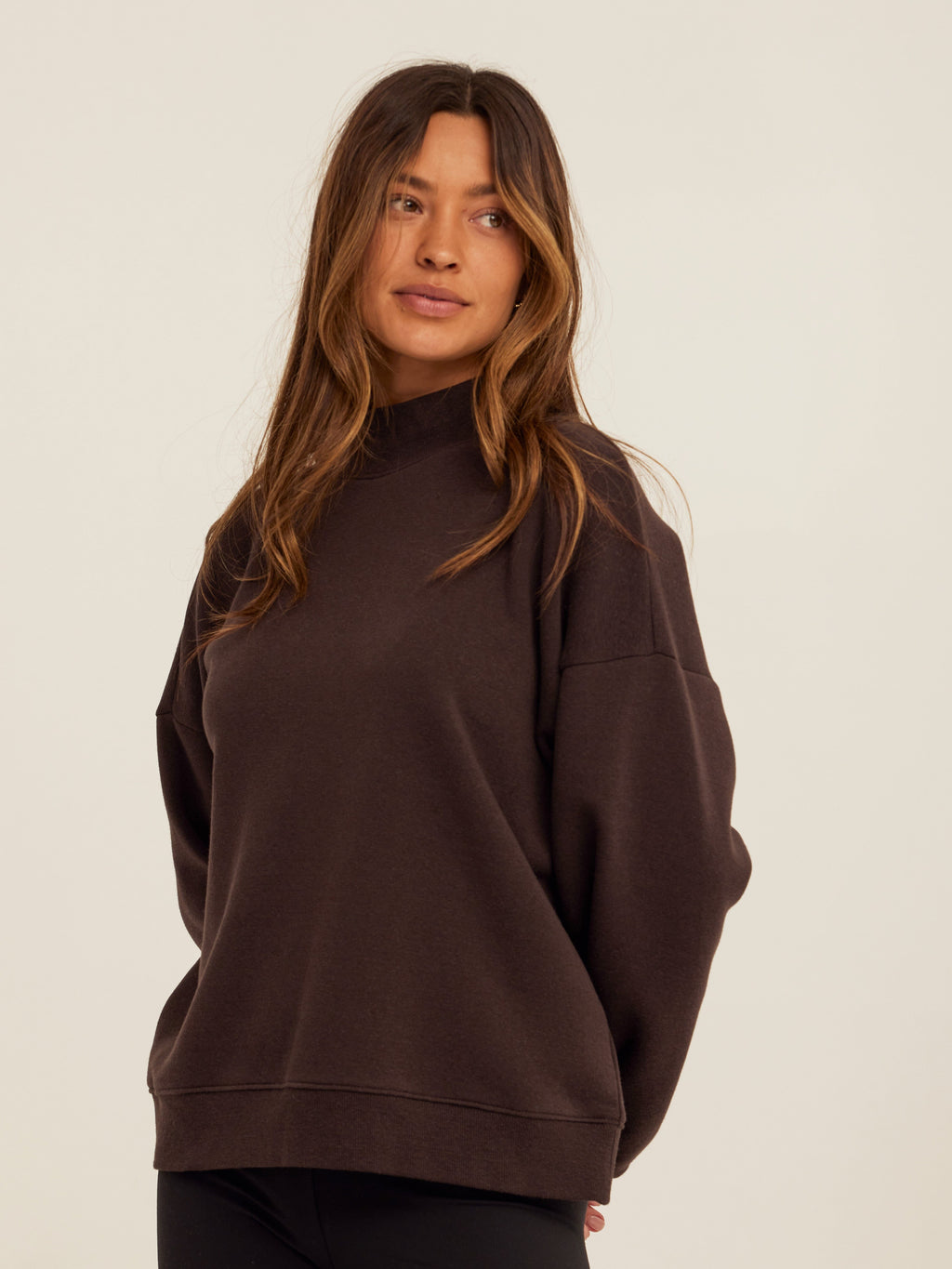 Karlie Triblend Fleece Mock Neck Pullover