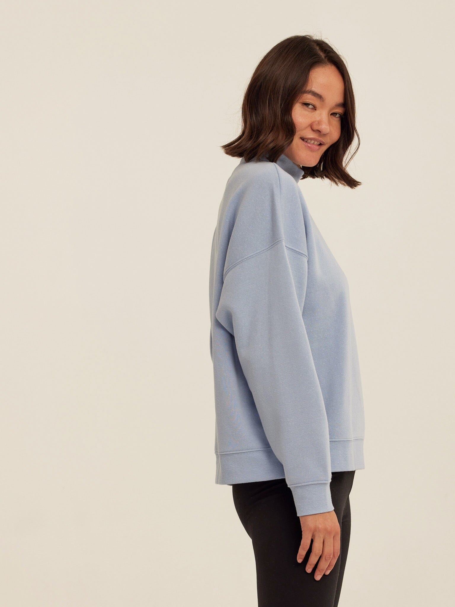 Karlie Triblend Fleece Mock Neck Pullover