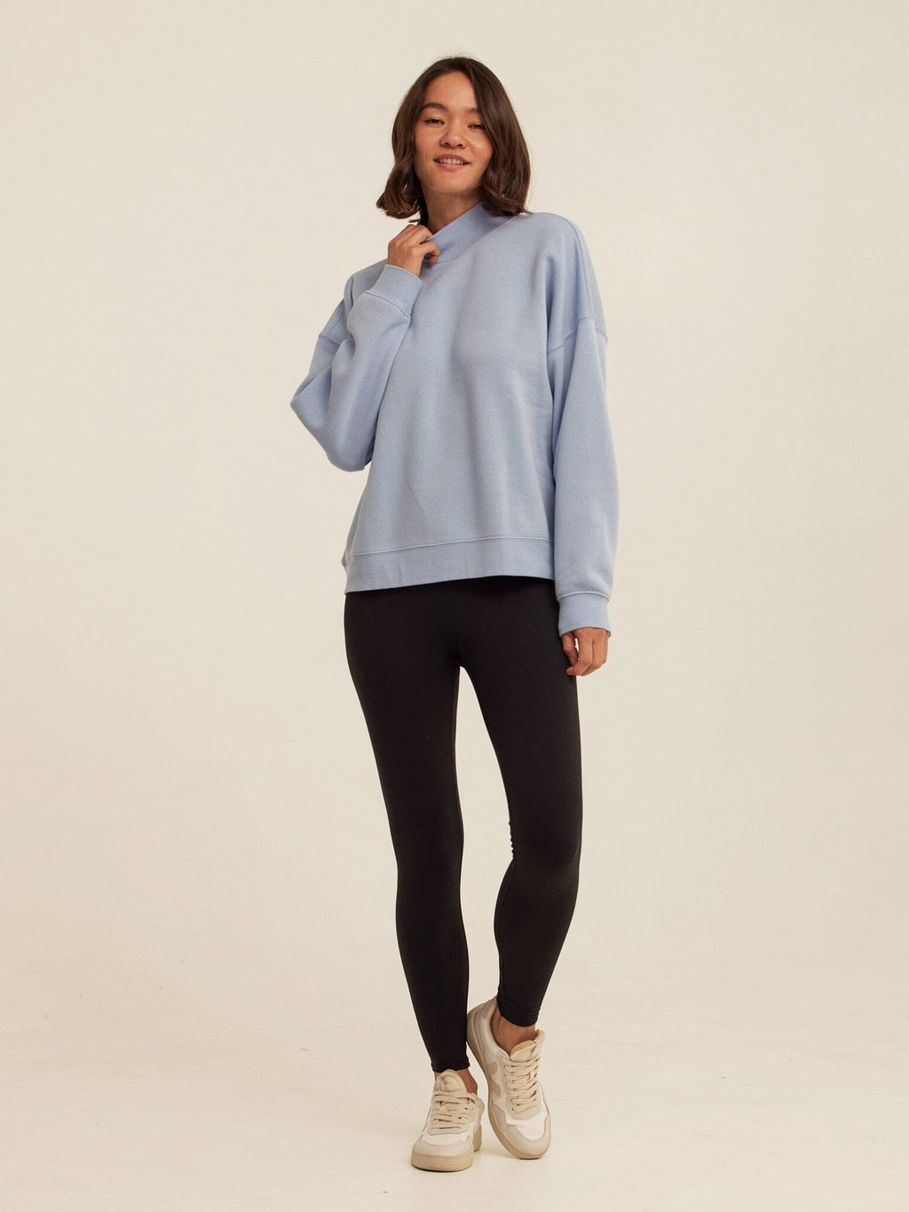 Karlie Triblend Fleece Mock Neck Pullover