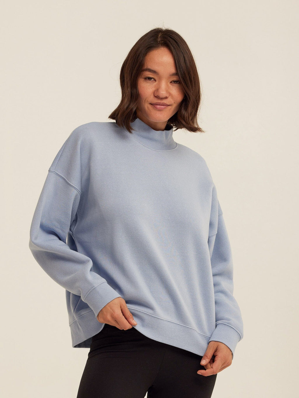 Karlie Triblend Fleece Mock Neck Pullover