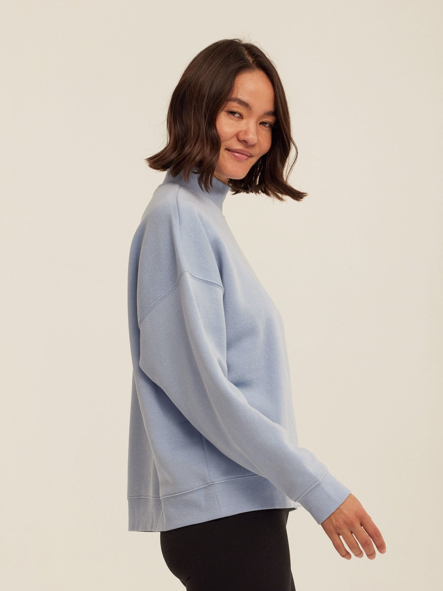 Karlie Triblend Fleece Mock Neck Pullover