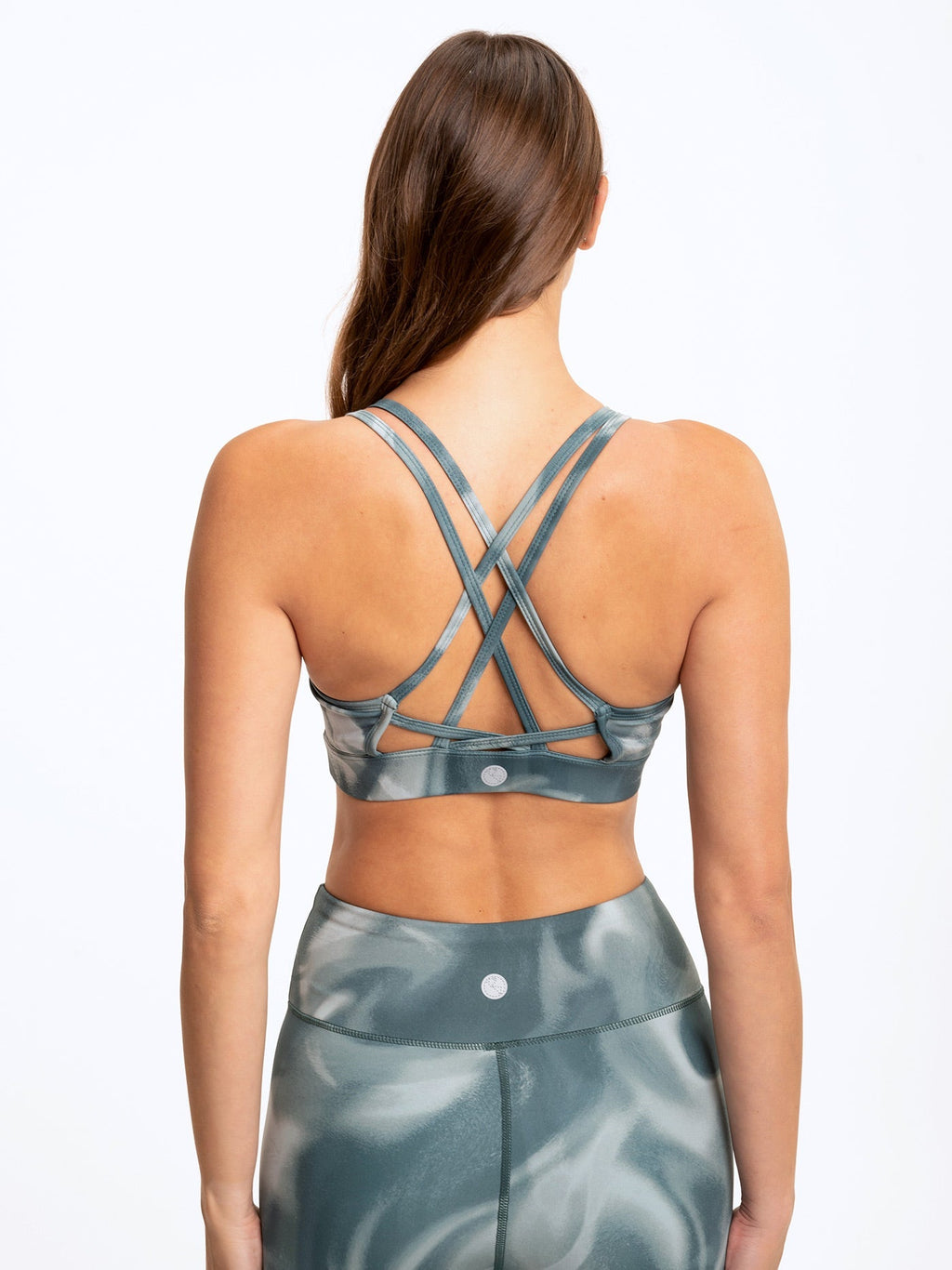 Lotus Tide Pool Print Sports Bra