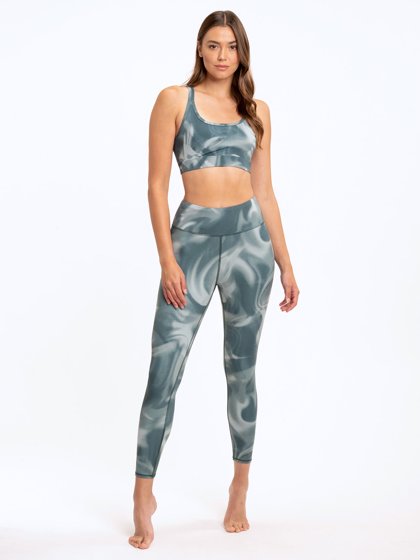 Lotus Tide Pool Print Sports Bra