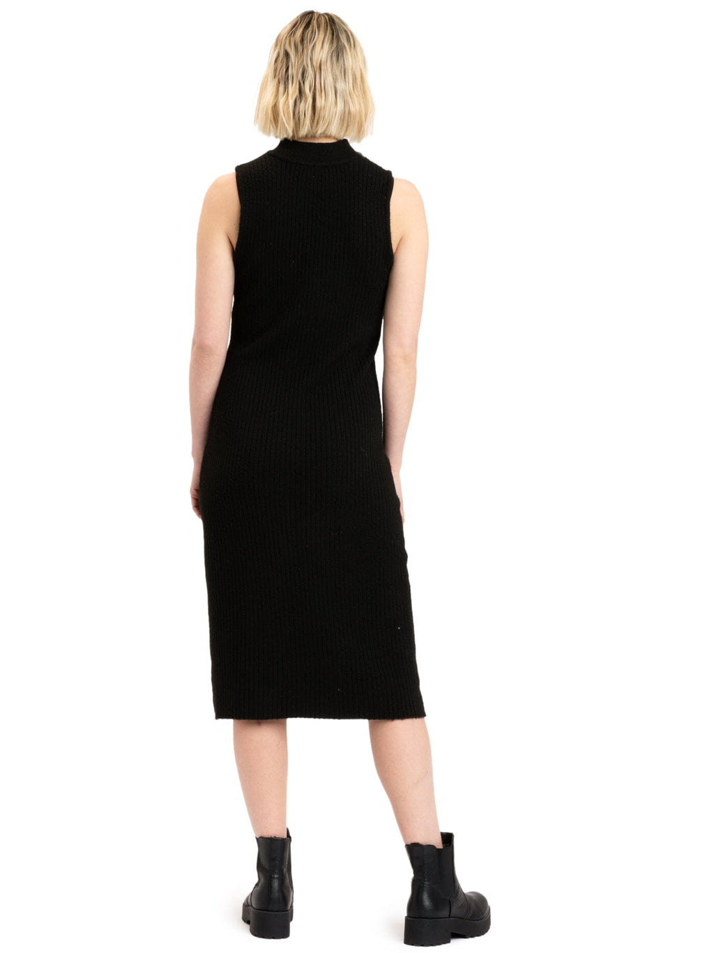 Donika Rib Knit Sweater Midi Dress