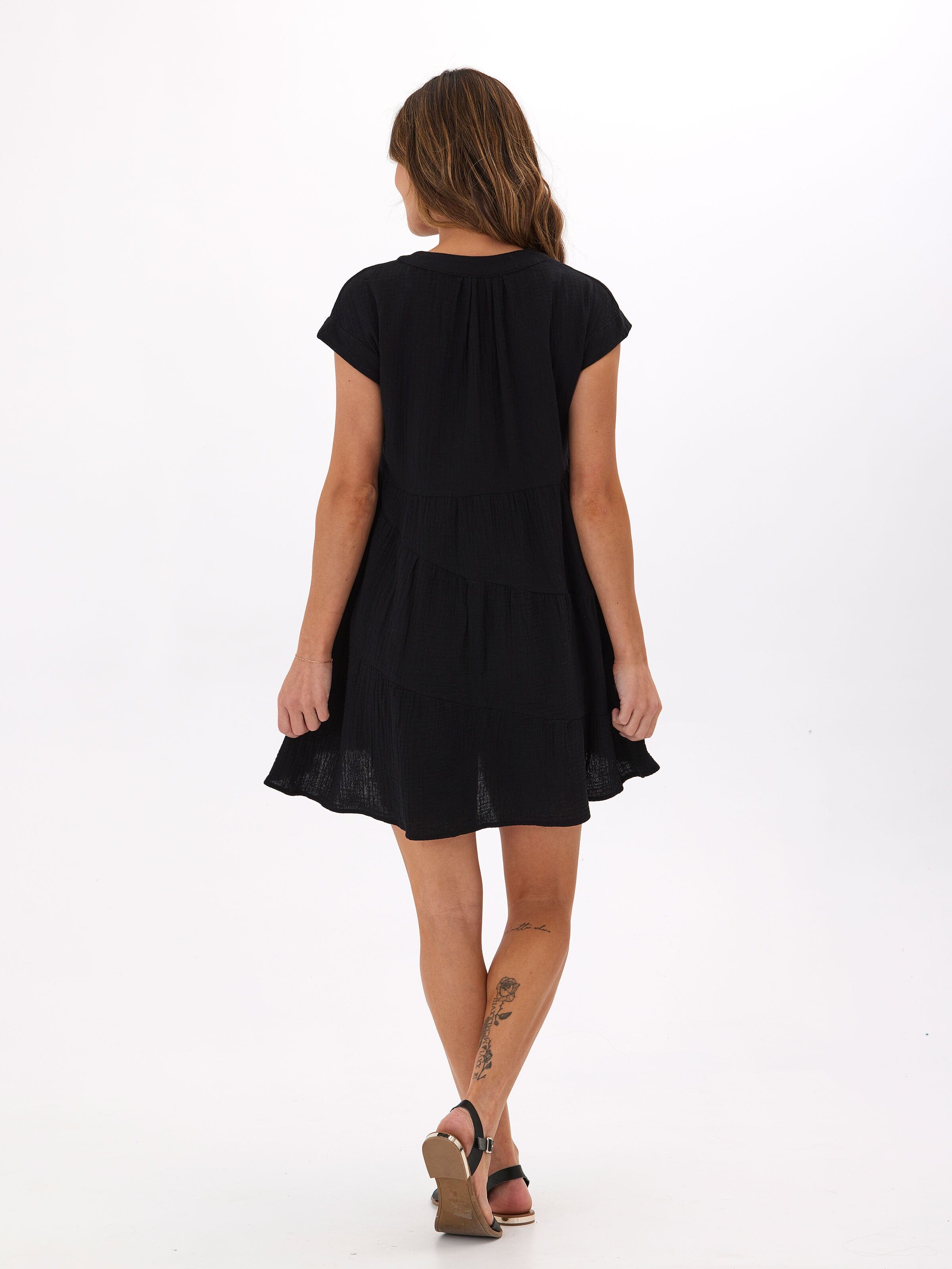 Delphine Gauze Asymmetrical Dress