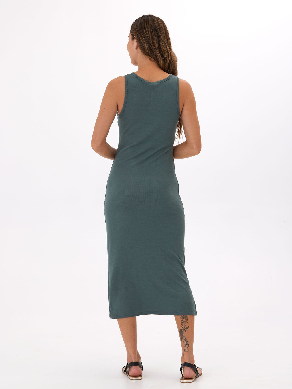 Lois Feather Rib Henley Tank Dress