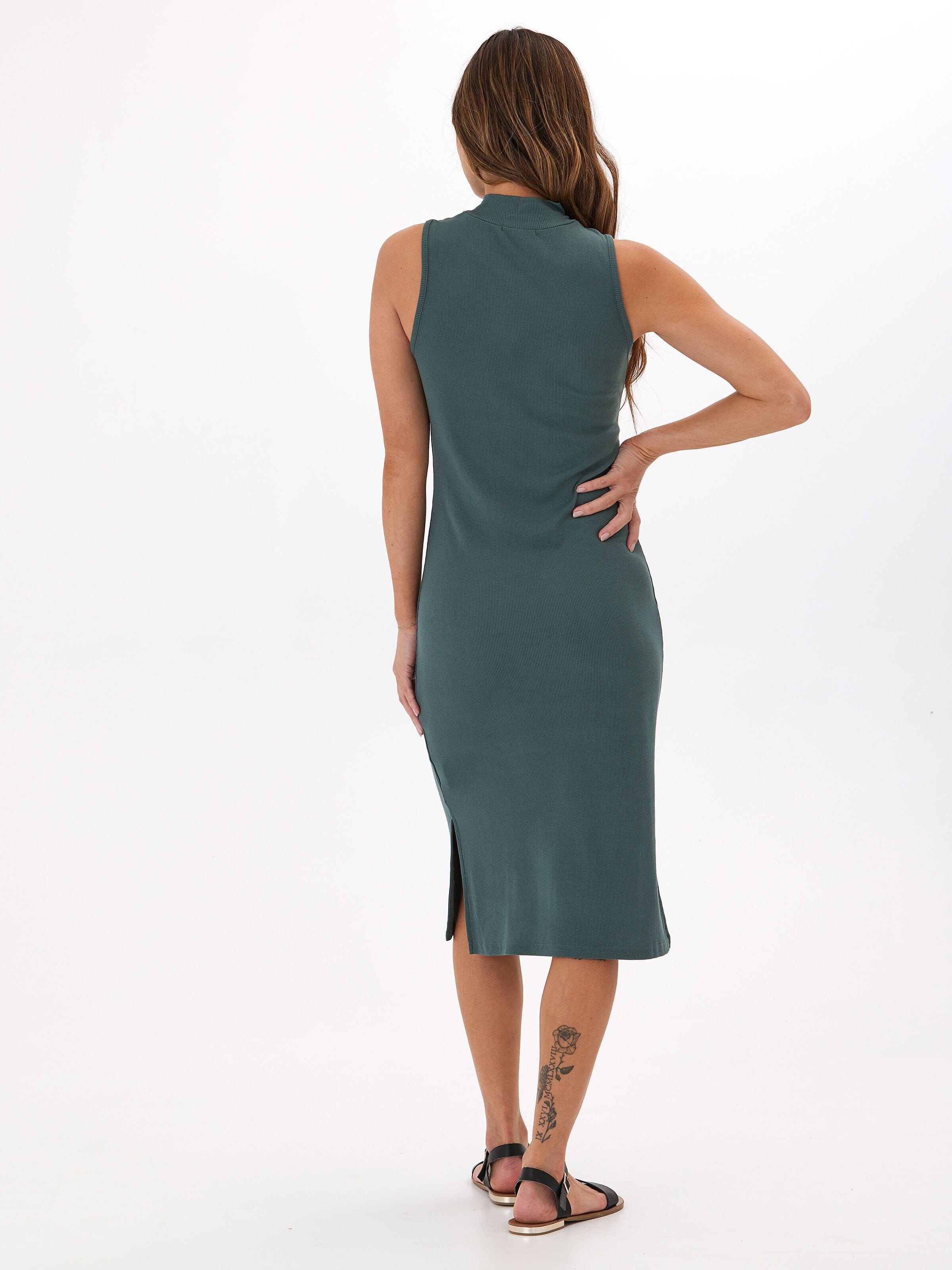 Umi Feather Rib Midi Dress