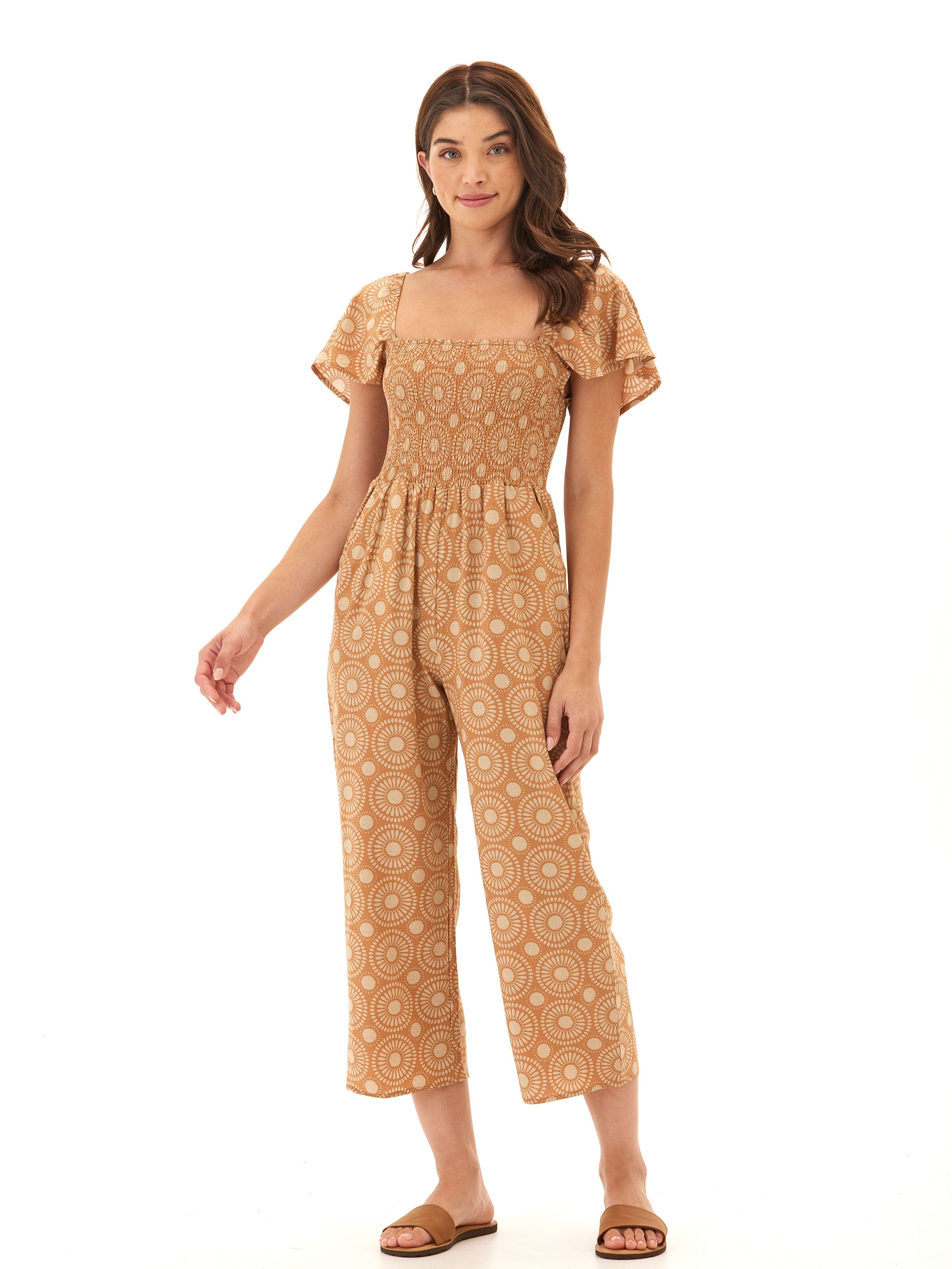 Lucille Medallion Print Woven Jumpsuit