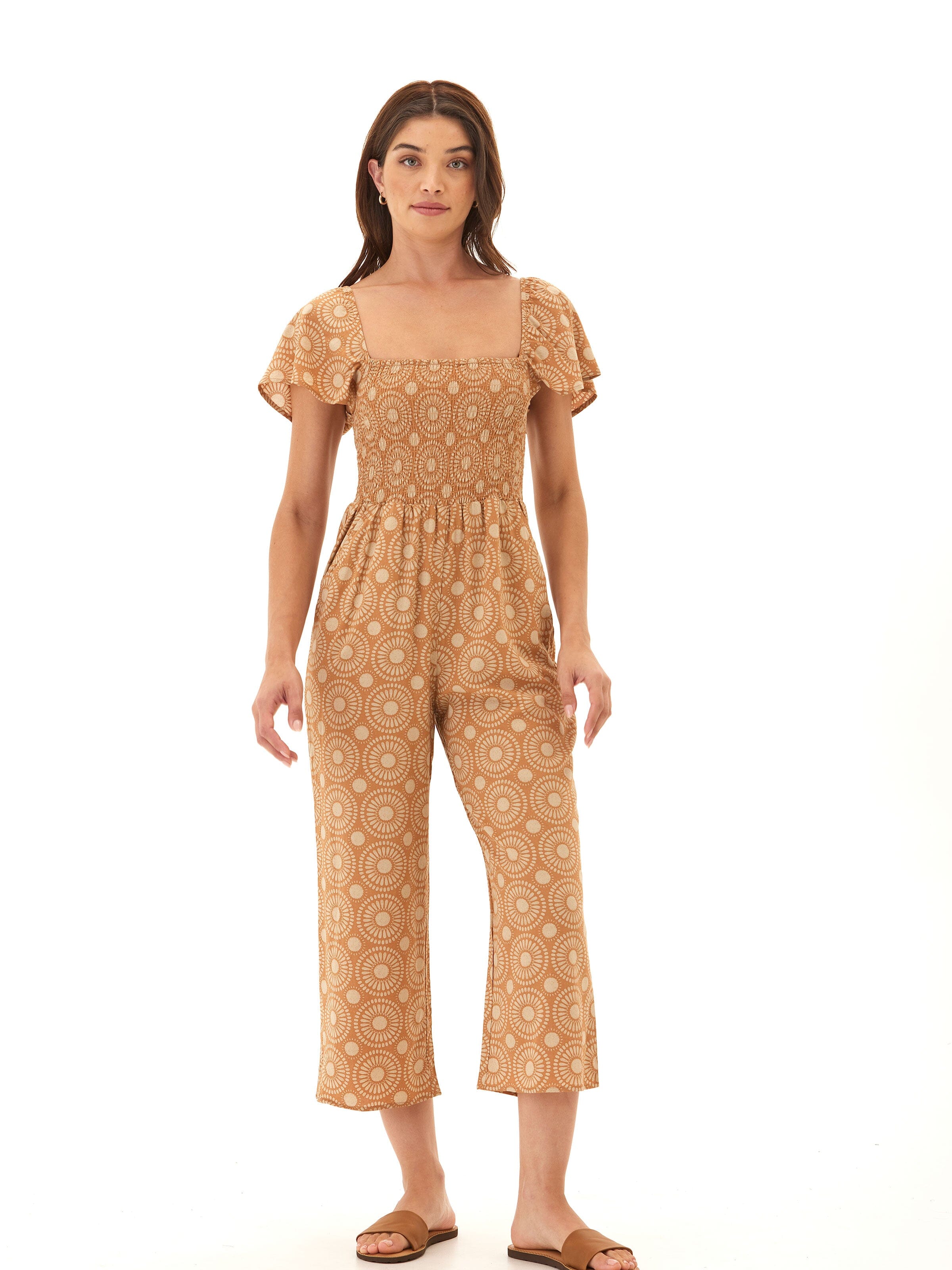 Lucille Medallion Print Woven Jumpsuit