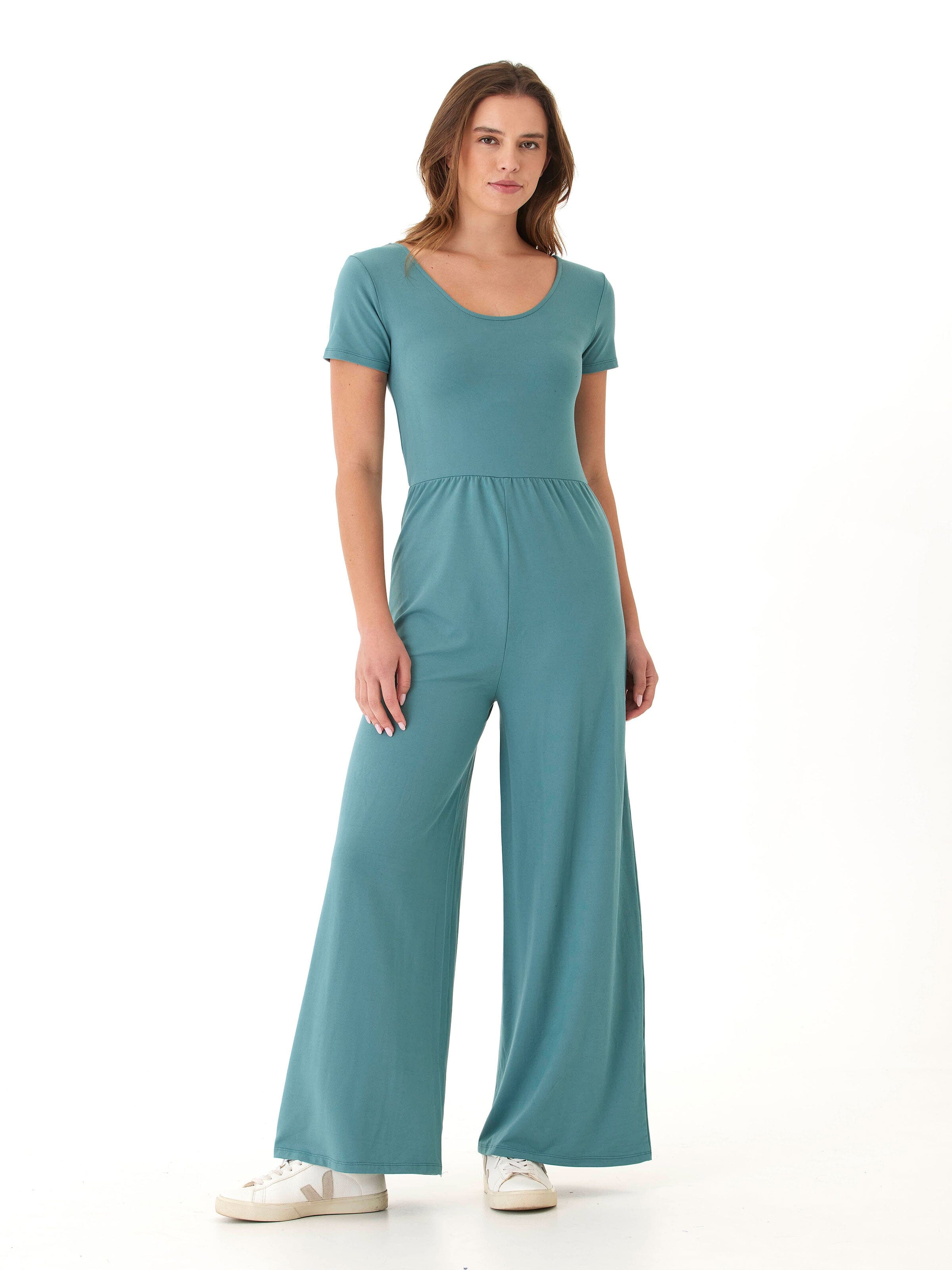 Cori Luxe Jersey Short Sleeve Jumpsuit