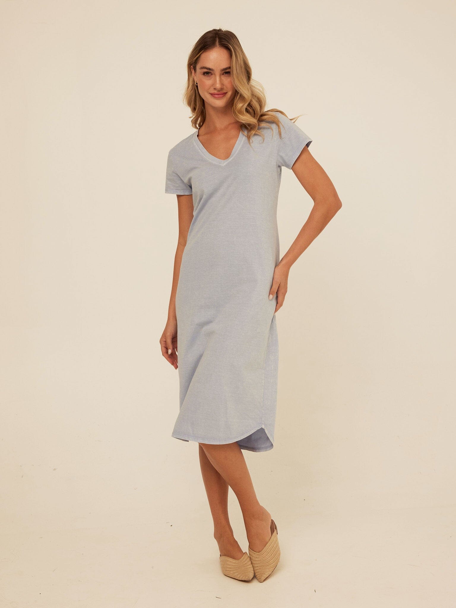 Ethel Mineral Wash Eco Jersey Midi Dress
