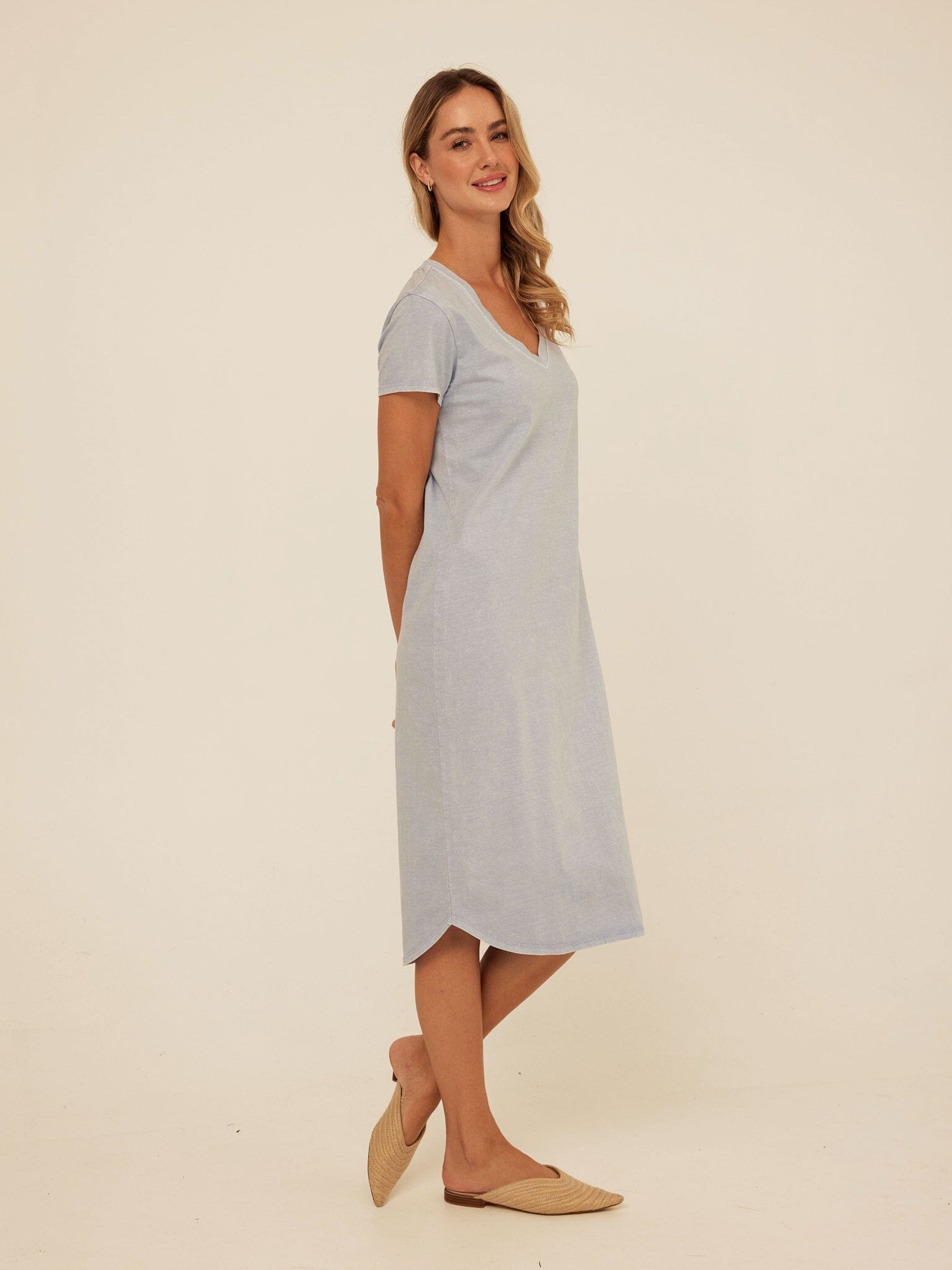 Ethel Mineral Wash Eco Jersey Midi Dress