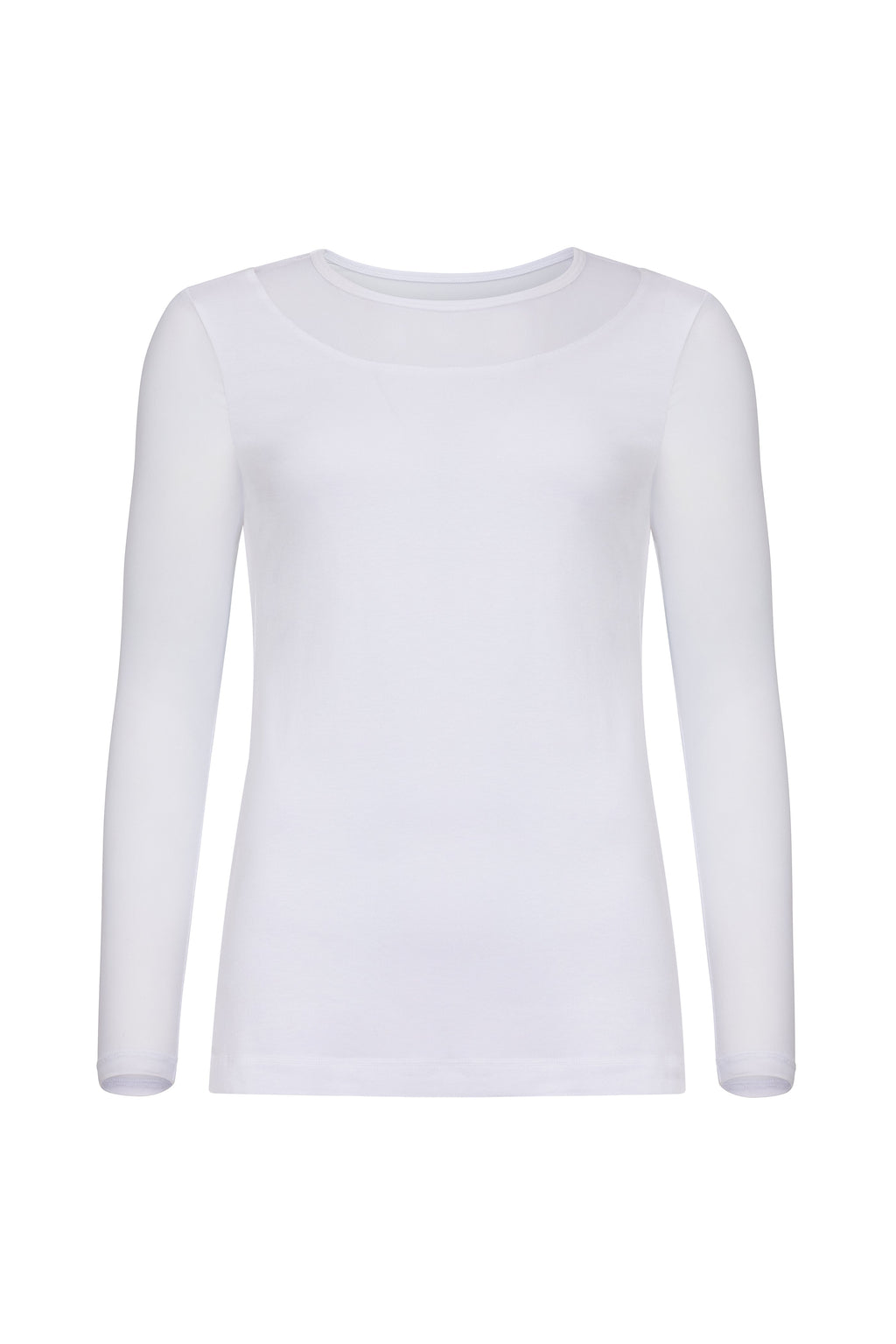 Kim Mesh-Sleeve Top in Pima Modal