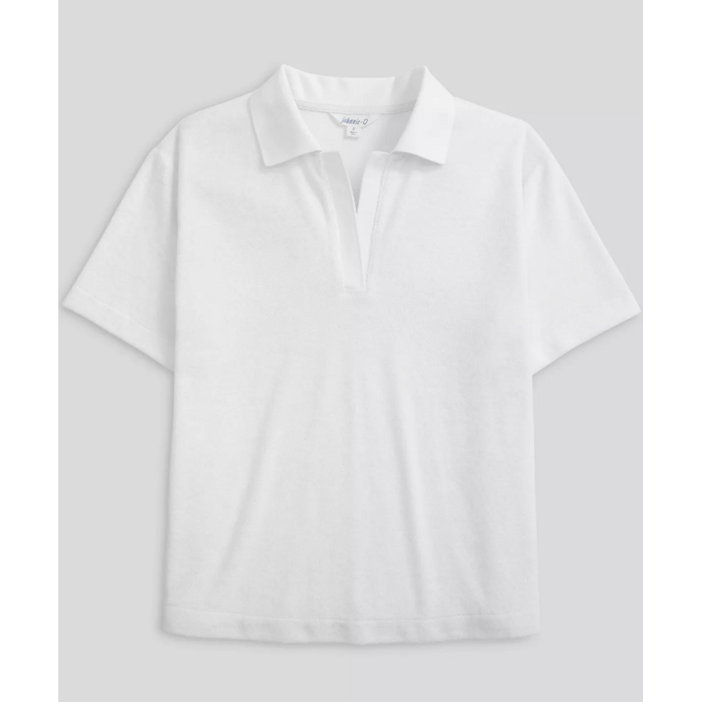 Ellie French Terry V-Neck Polo