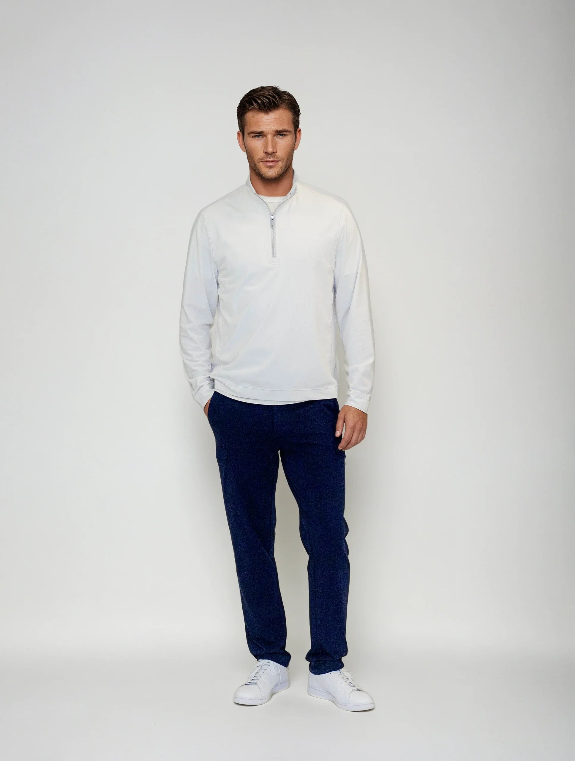 Buki Cinqo Travel Half Zip - White