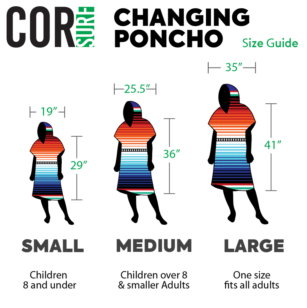 Changing Towel Poncho (Kailua) Kids Size