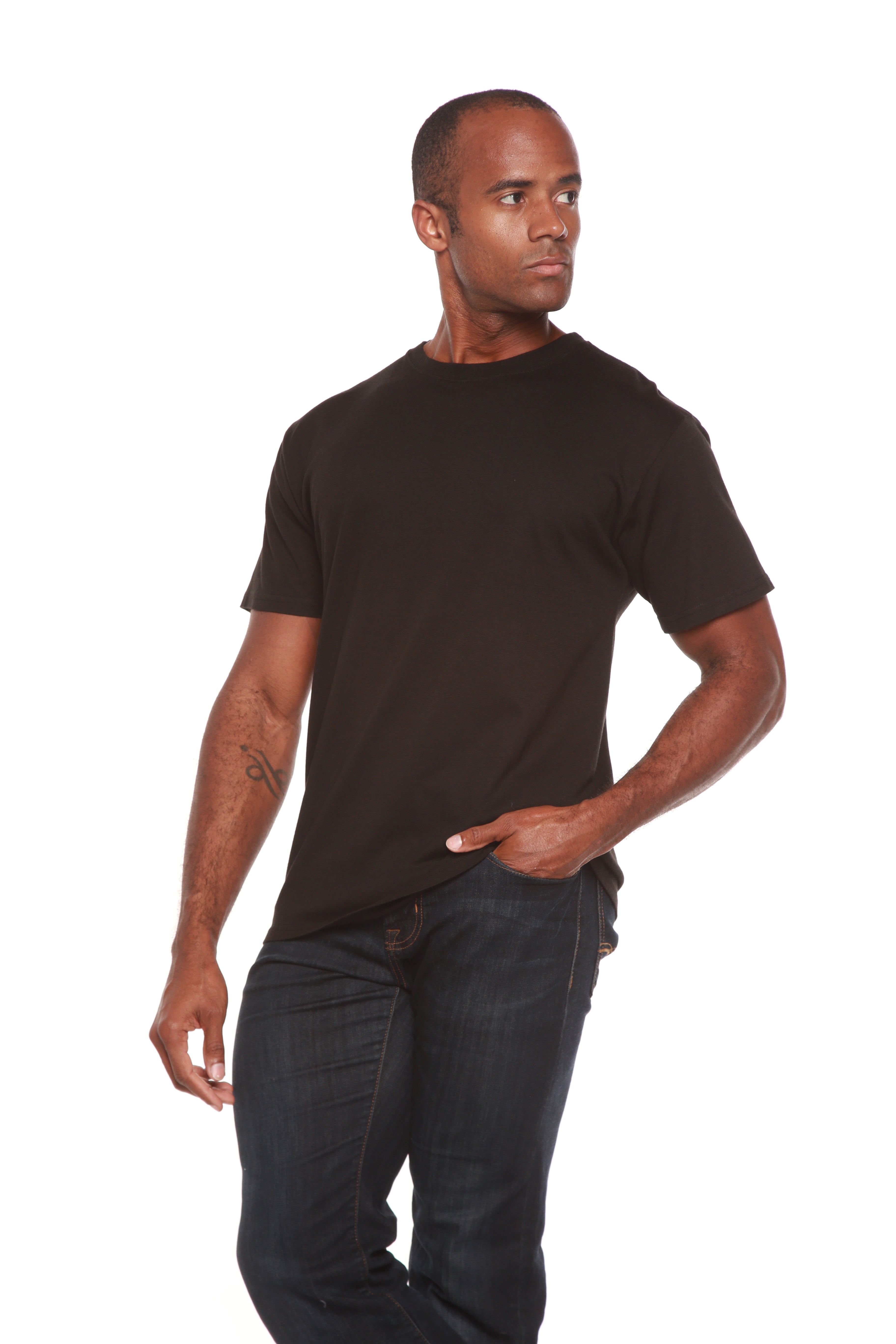 Custom Printed Men's Bamboo Viscose/Organic Cotton Short Sleeve T-Shirt