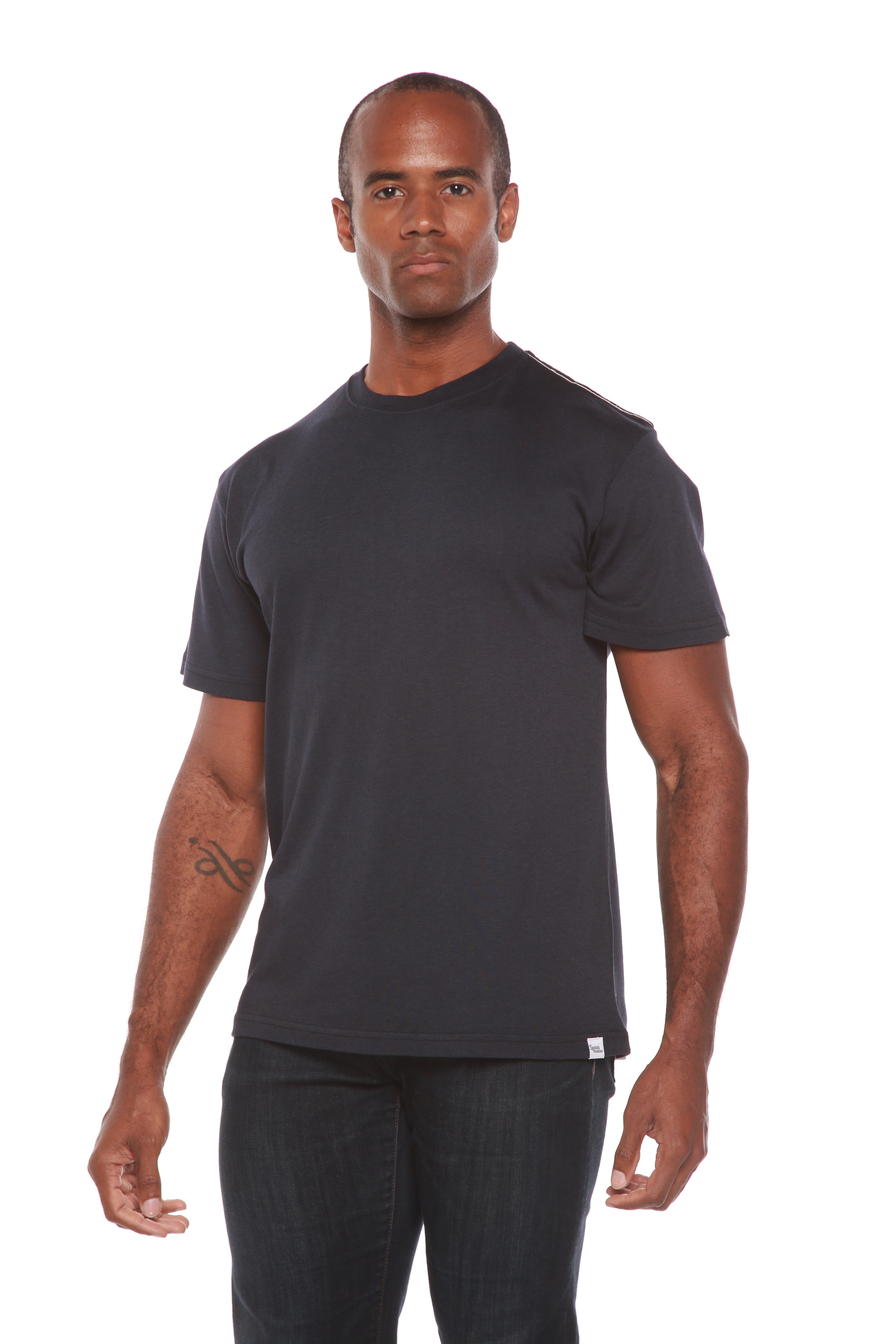 Custom Printed Men's Bamboo Viscose/Organic Cotton Short Sleeve T-Shirt