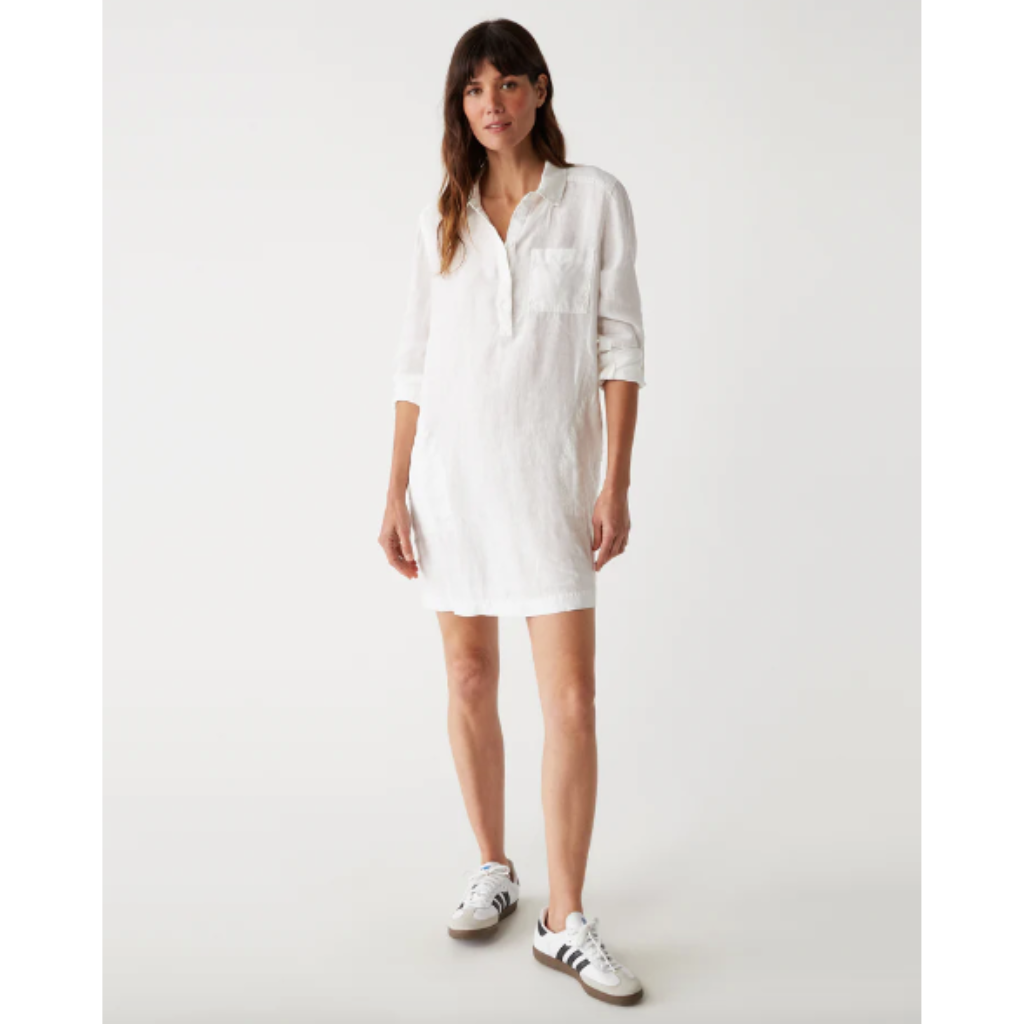Eleanor Linen Shirt Dress - Natural