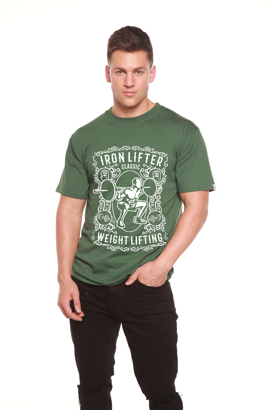 Iron Lifter Men's Bamboo Viscose/Organic Cotton Short Sleeve Graphic T-Shirt
