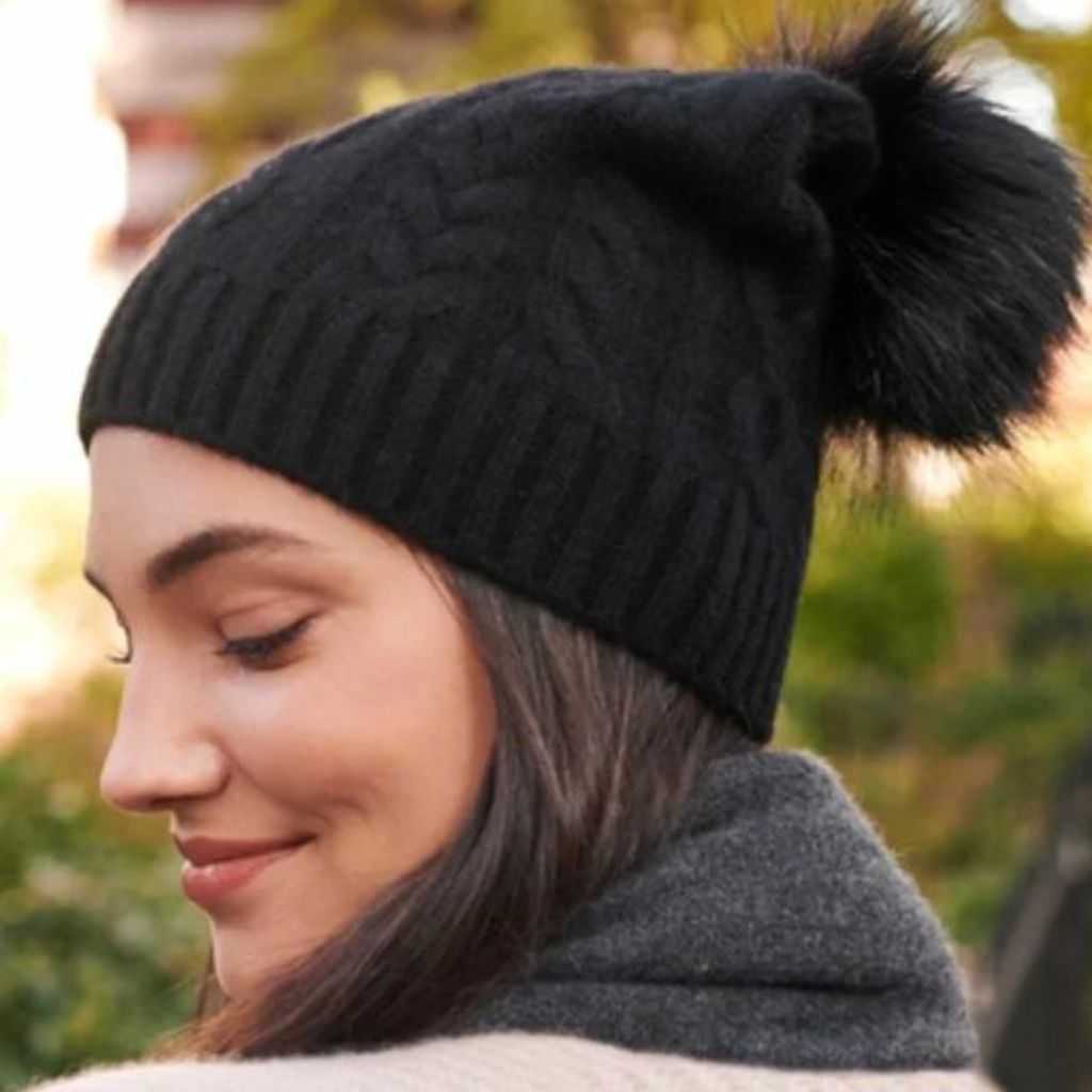 Knit Beanie With Pom Pom
