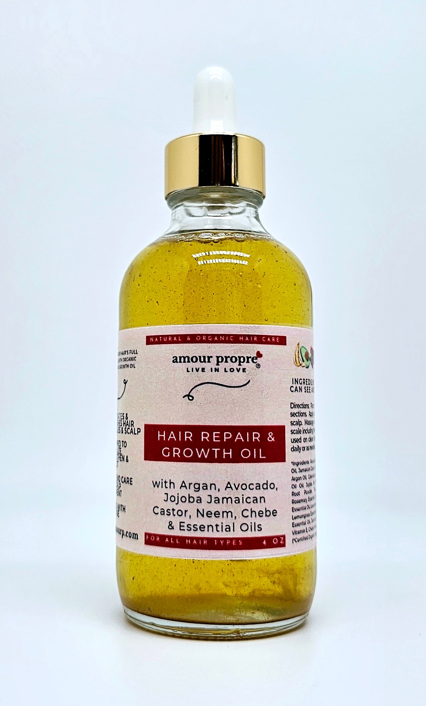 Organic Chebe Hair Growth Oil with Avocado and Argan Oils