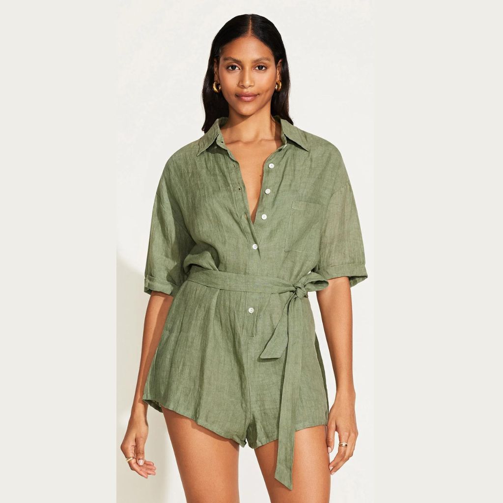 Playa Linen Short Romper