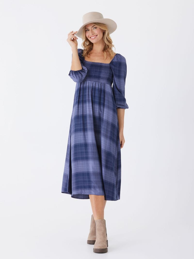 Faye Sierra Plaid Woven Midi Dress